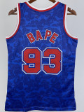 2023 NETS & BAPE #93 Blue Top Quality Hot Pressing NBA Jersey