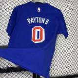 T225 WARRIORS PAYTON II #0 Blue High Quality Casual T-Shirt