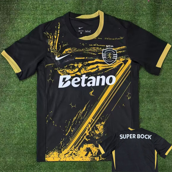 24-25 Sporting Lisbon Black Special Edition Fans Soccer Jersey