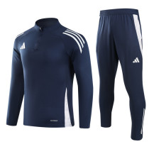 2024 AD Navy blue Half Pull Tracksuit (半拉链)