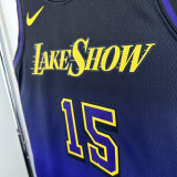 24-25 LAKERS REAVES #15 Royal blue City Edition Top Quality Hot Pressing NBA Jersey