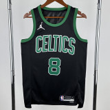 22-23 Celtics PORZINGIS #8 Black Top Quality Hot Pressing NBA Jersey (Trapeze Edition) 飞人版