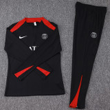 24-25 PSG Black Kids Half Pull Tracksuit (童装)(半拉链)