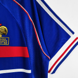 1998 ZIDANE #10 France Home Retro Soccer Jersey(右胸带小字)