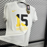 T186 Nuggets JOKIC #15 White High Quality Casual T-Shirt