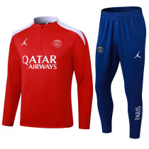 24-25 PSG Red Half Pull Tracksuit (半拉链)