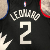 22-23 Clippers LEONARD #2 Black Top Quality Hot Pressing NBA Jersey (Trapeze Edition)