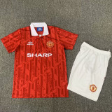 1992-1994 Man Utd Home Kids Retro Soccer Jersey