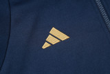 24-25 Italy Royal blue Hoodie Half Pull Tracksuit #F597半拉连帽