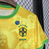 24-25 Brazil Special Edition Yellow Training Soccer Jersey 耶稣