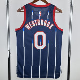 22-23 Rockets WESTBROOK #0 Royal blue City Edition Top Quality Hot Pressing NBA Jersey