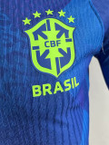 25-26 Brazil W Away Long Sleeve Player Version Soccer Jersey (长袖球员)(带星)