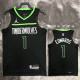 22-23 TIMBERWOLVES EDWARDS #1 Black Top Quality Hot Pressing NBA Jersey (Trapeze Edition)