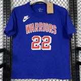 T228 WARRIORS WIGGINS #22 Blue High Quality Casual T-Shirt