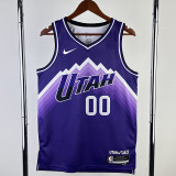 23-24 JAZZ CLARKSON #00 Purple City Edition Top Quality Hot Pressing NBA Jersey
