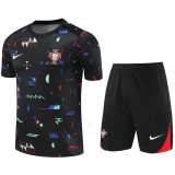 24-25 Portugal Black Training Short Suit
