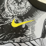 24-25 Brazil Black Grey Special Edition Kids Soccer Jersey *耶稣灰黑