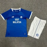 24-25 Cardiff City Home Kids Soccer Jersey