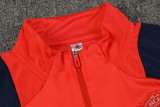 24-25 Man Utd Red Kids Half Pull Tracksuit (童装)(半拉链)