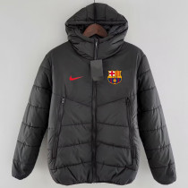 24-25 BAR Black Hooded Cotton Coat #棉衣