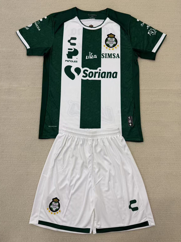 24-25 Santos Laguna Home Kids Soccer Jersey