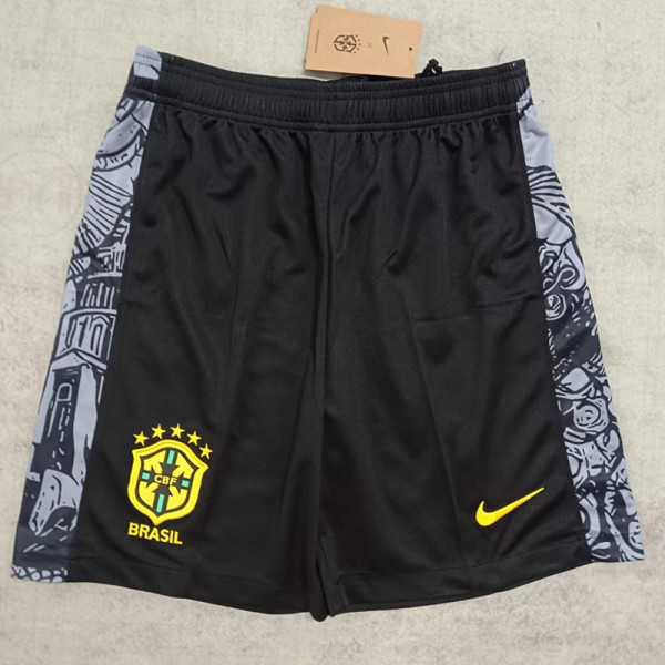 24-25 Brazil Special Edition Black Shorts Pants 灰色边