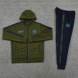 24-25 Napoli Army green Hoodie Jacket Tracksuit #01