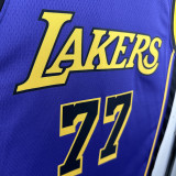 22-23 Lakers DONCIC #77 Purple Top Quality Hot Pressing NBA Jersey (Trapeze Edition) 飞人版