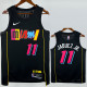 21-22 HEAT JAQUEZ JR. #11 Black City Edition Top Quality Hot Pressing NBA Jersey (圆领）