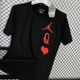 T179 Jordan Black High Quality Casual T-Shirt #爱心