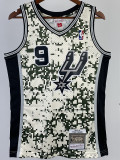 2013-14 SA Spurs PARKER #9 Green CamouflageTop Quality Hot Pressing NBA Jersey (迷彩）