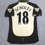 2001-2002 Man Utd Gold 100th Anniversary Long Sleeve Retro Soccer Jersey (长袖)