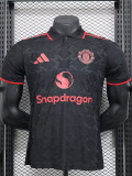24-25 Man Utd Black Special Edition Player Version Training shirts *红标翻领