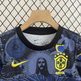 24-25 Brazil Blue Special Edition Kids Soccer Jersey *耶稣蓝色