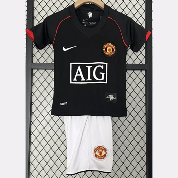 2007-2008 Man Utd Away Kids Retro Soccer Jersey