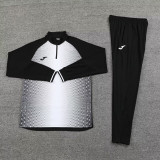 2024 JOM White Black Half Pull Tracksuit #811(半拉链)