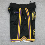 Lakers Mamba Black City Edition Top Quality NBA Pocket Pants *湖人曼巴