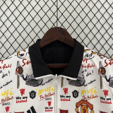 23-24 Man Utd White & Black Double Sided Windbreaker (双面风衣)