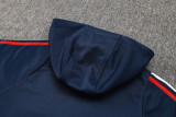 24-25 Italy Royal blue Hoodie Half Pull Tracksuit #F597半拉连帽