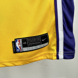 Lakers DONCIC #77 Yellow Top Quality Hot Pressing NBA Jersey(V领)