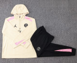 24-25 PSG Jordan Khaki Hoodie Half Pull Tracksuit #F564半拉连帽