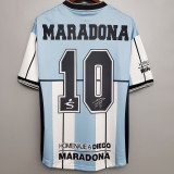 2001 Argentina MARADONA 10# Commemorative Edition Retro Soccer Jersey