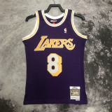 1996-97 LAKERS BRYANT #8 Purple Retro Top Quality Hot Pressing NBA Jersey(圆领）
