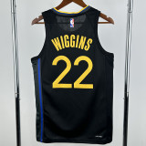 24-25 WARRIORS WIGGINS #22 Black Top Quality Hot Pressing NBA Jersey (Trapeze Edition) 飞人版