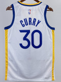 22-23 WARRIORS CURRY #30 White Top Quality Hot Pressing NBA Jersey (V领)