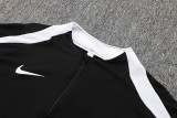 24-25 NK Black Half Pull Tracksuit #05(半拉链)(白色领)