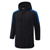 24-25 Black Hooded Windbreaker Fabric Cotton Coat #G229光板