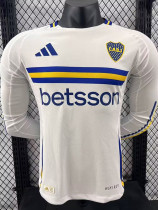 24-25 Boca Juniors Away Long Sleeve Player Version Soccer Jersey (长袖球员)