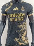 24-25 RMA Black Special Edition Player Version Soccer Jersey #龙金黑标
