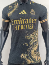 24-25 RMA Black Special Edition Player Version Soccer Jersey #龙金黑标